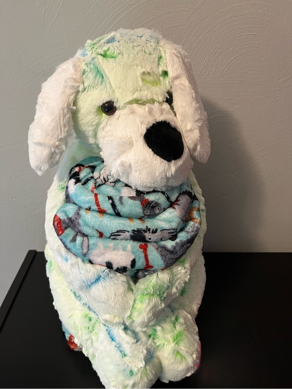 Minky Plush Puppy Blanket Buddy Stuffie
